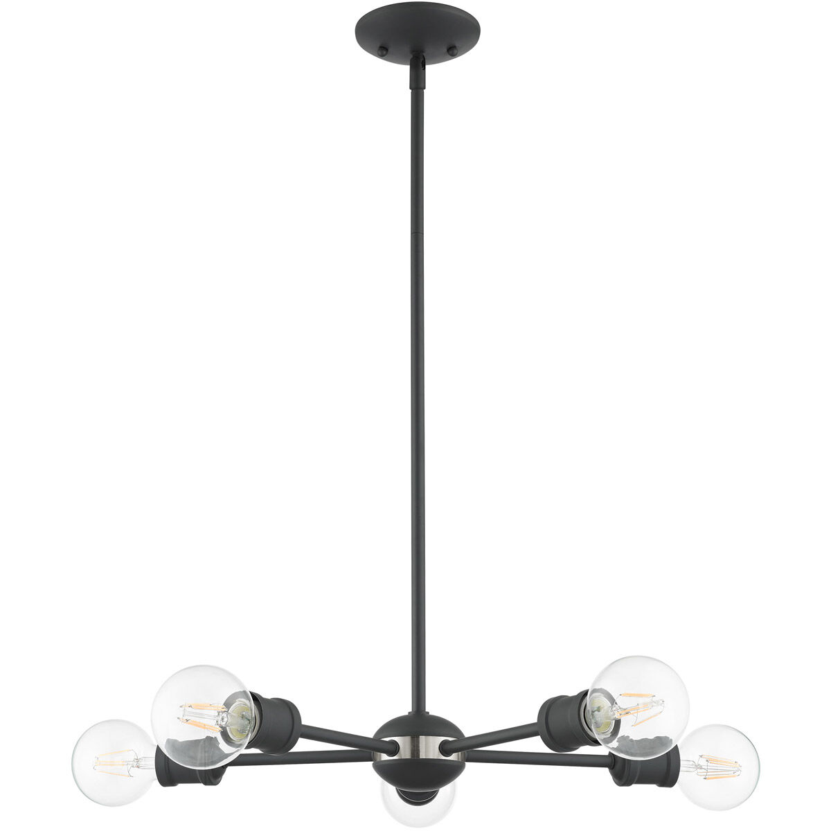 Lansdale 5 Light 19 inch Scandinavian Gray Chandelier Ceiling Light
