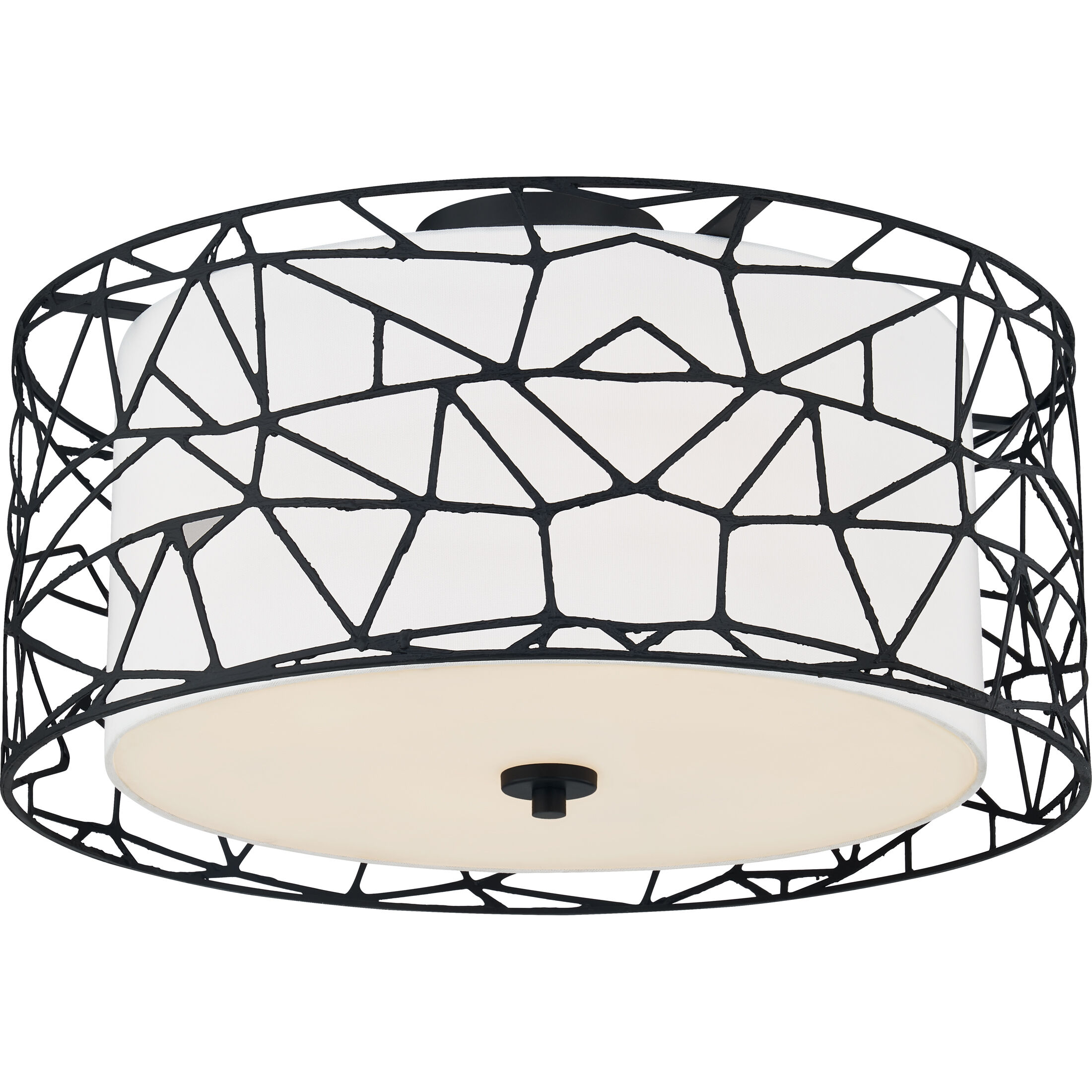 Newcastle 4 Light 23.5 inch Matte Black Semi-Flush Mount Ceiling Light