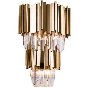 Canada 3 Light 7 inch Gold Wall Sconce Wall Light