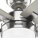 Anisten 44 inch Brushed Nickel with Matte Nickel/Light Grey Oak Blades Ceiling Fan