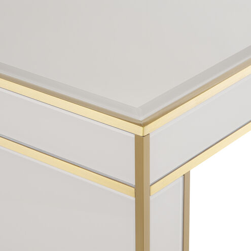 Arden 60 inch Ivory/Satin Brass Console Table