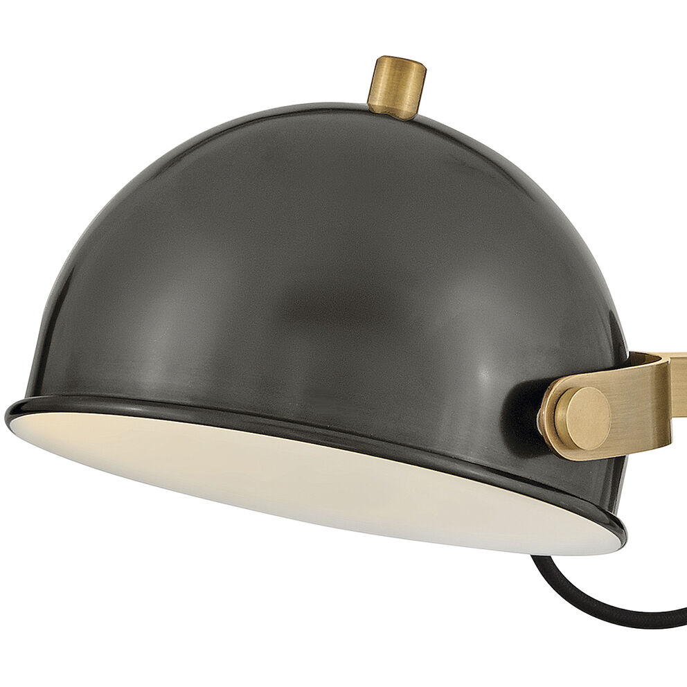 Spence 1 Light 7.25 inch Black Oxide with Heritage Brass Interior Wall Mount Wall Light