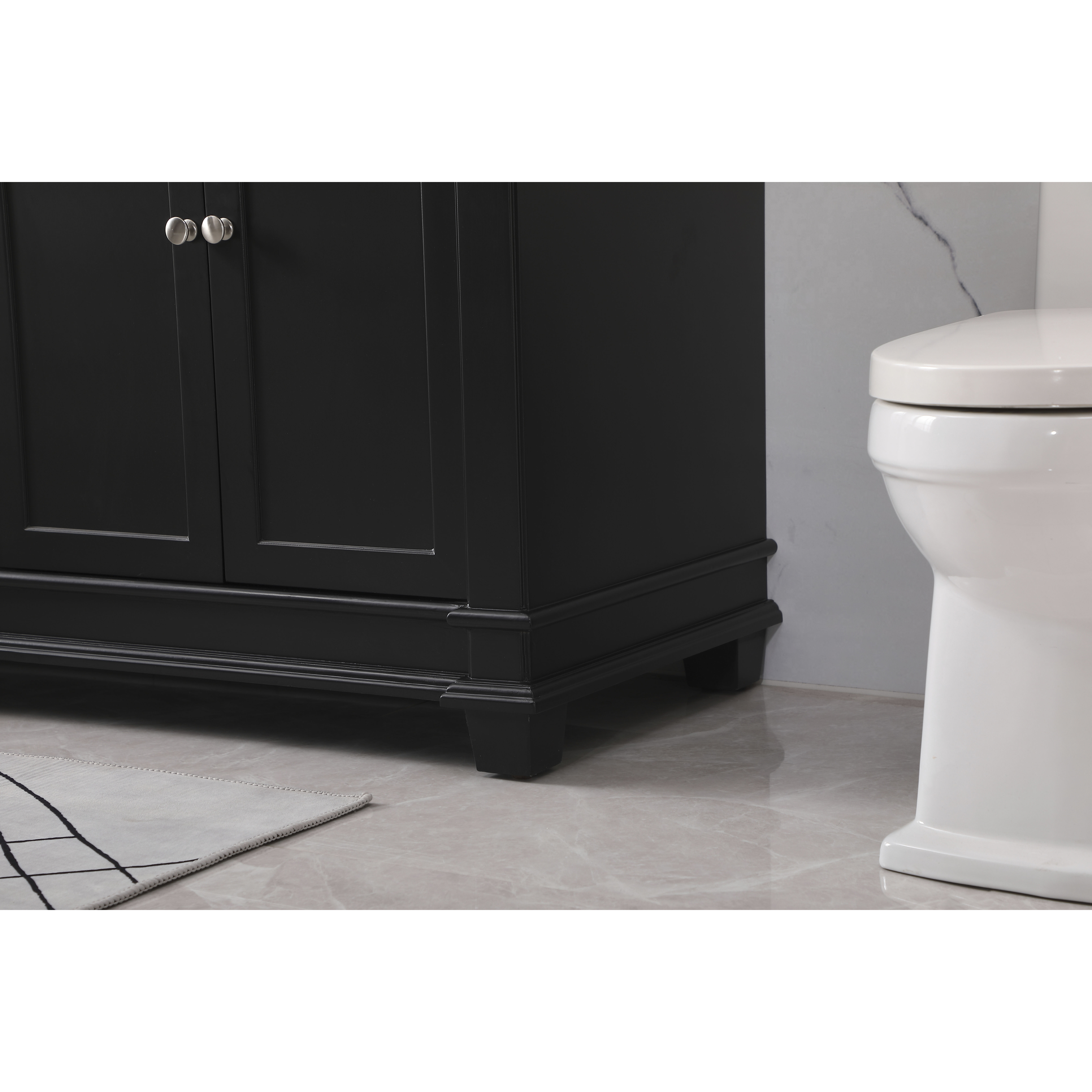 Wesley 72 X 22 X 35 inch Black Vanity Sink Set