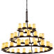 CandleAria LED 28 inch Dark Bronze Chandelier Ceiling Light