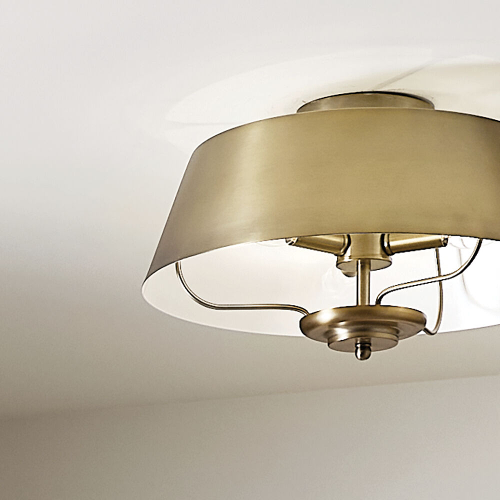 Luella 3 Light 16 inch Brushed Natural Brass Pendant Ceiling Light