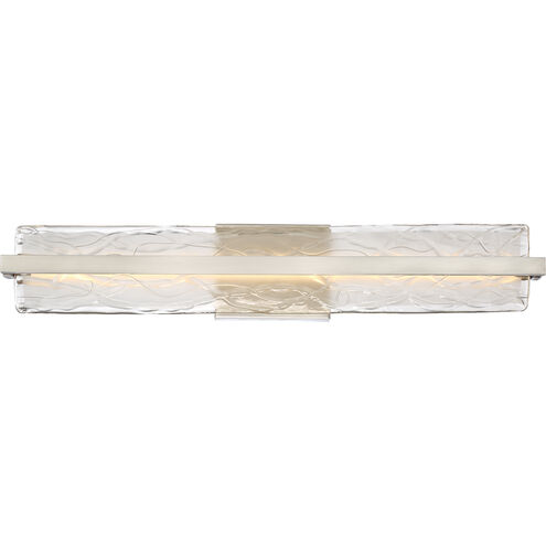 Glacial LED 30 inch Brushed Nickel Bath Light Wall Light