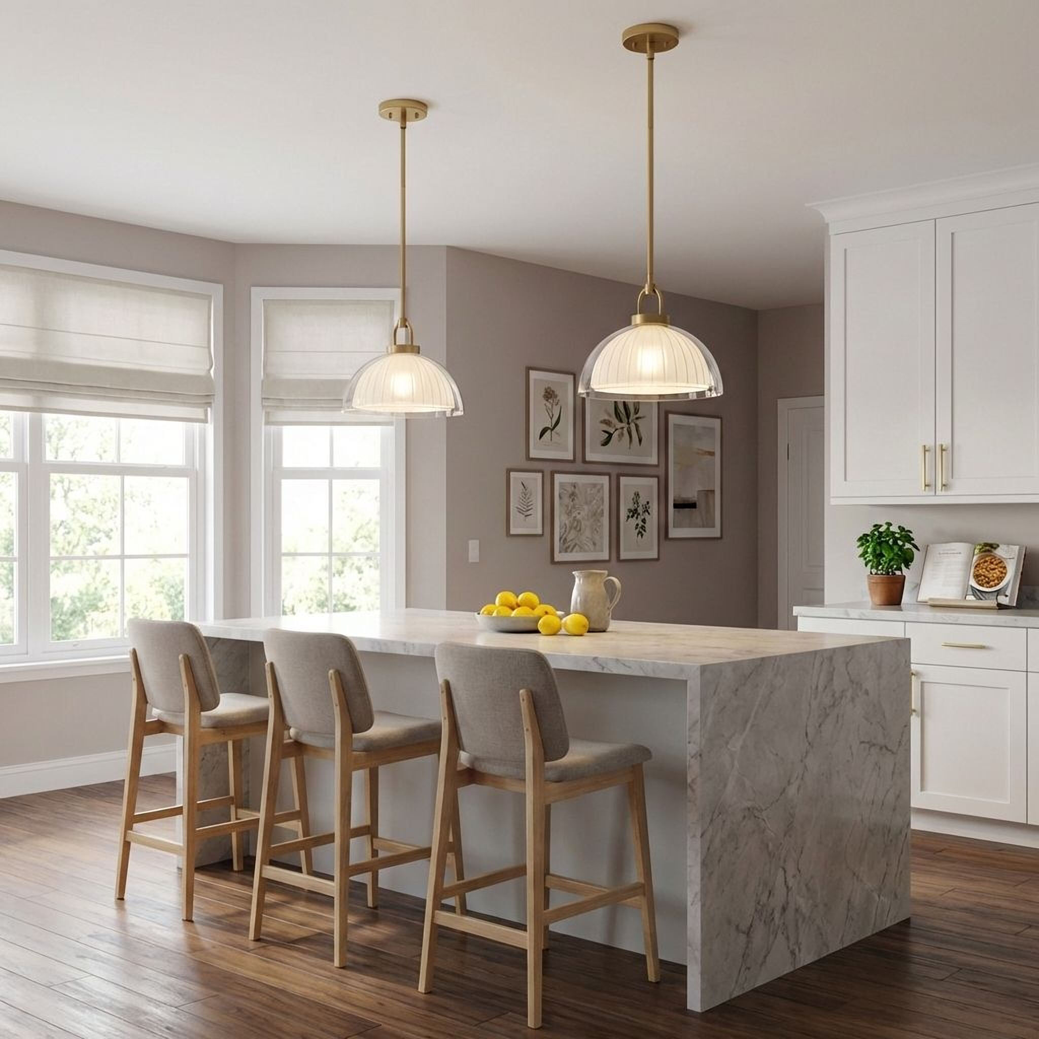 Quoizel Jansen 1 Light 12 inch Brushed Gold Pendant Ceiling Light QP6217BRG - Open Box