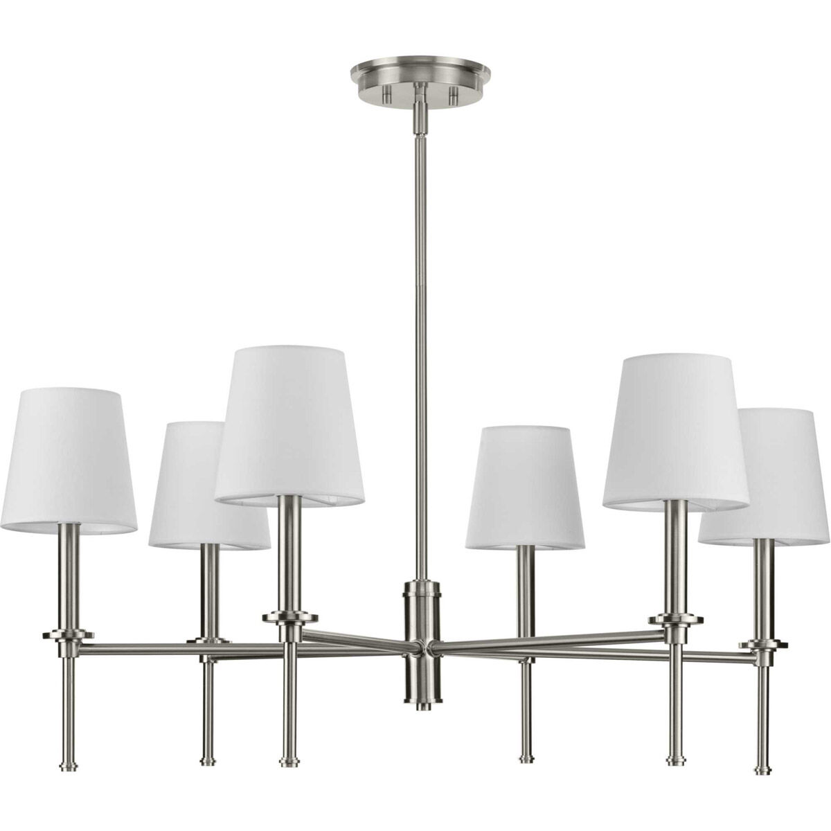 Elara 6 Light 30 inch Brushed Nickel Chandelier Ceiling Light