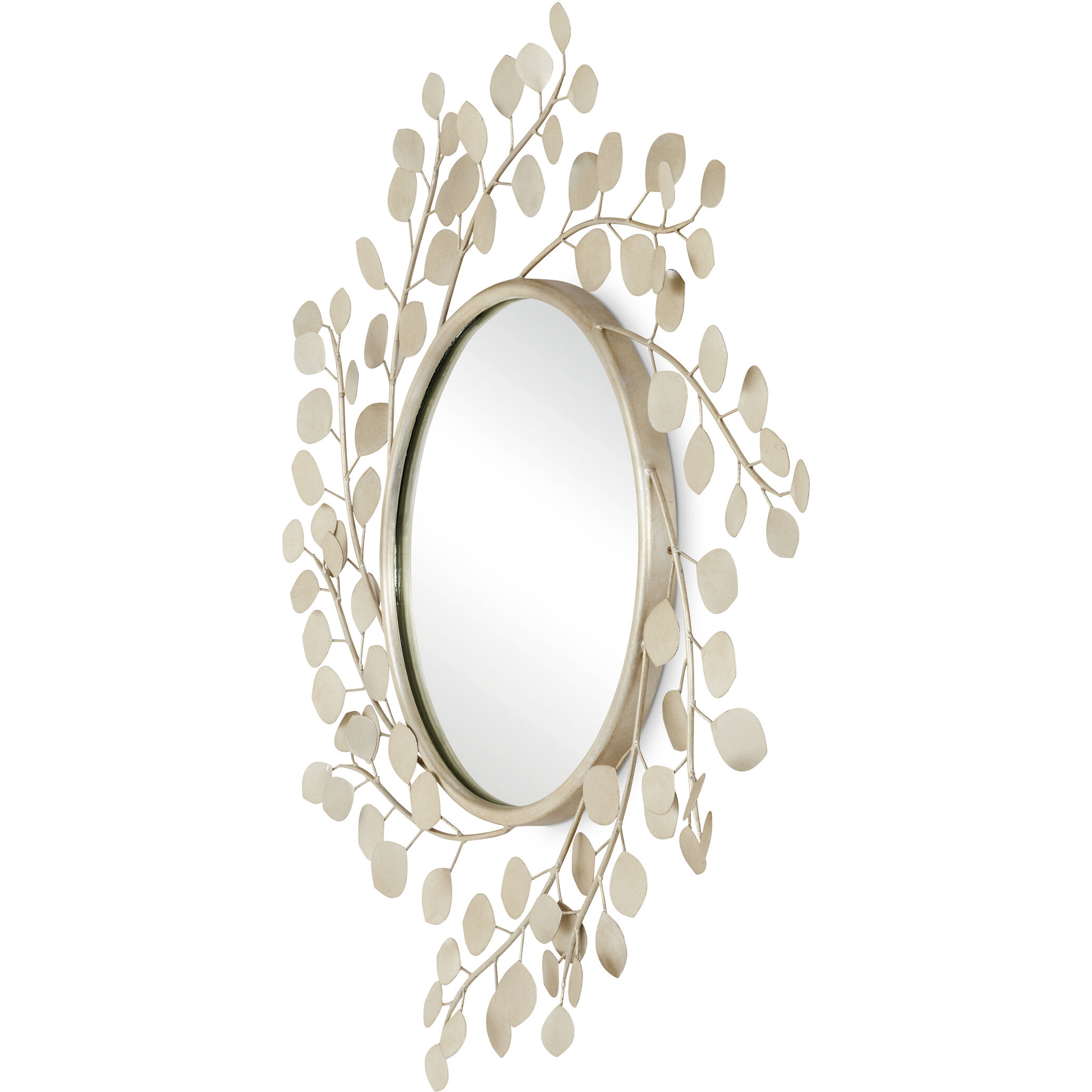 Lunaria 37.5 inch Contemporary Silver Leaf/Mirror Mirror