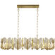 Brass Tax 12 Light 47.2 inch Satin Brass Linear Chandelier Ceiling Light