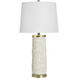 Denizlt 31 inch 100 watt Denizlt Gold and White Table Lamp Portable Light
