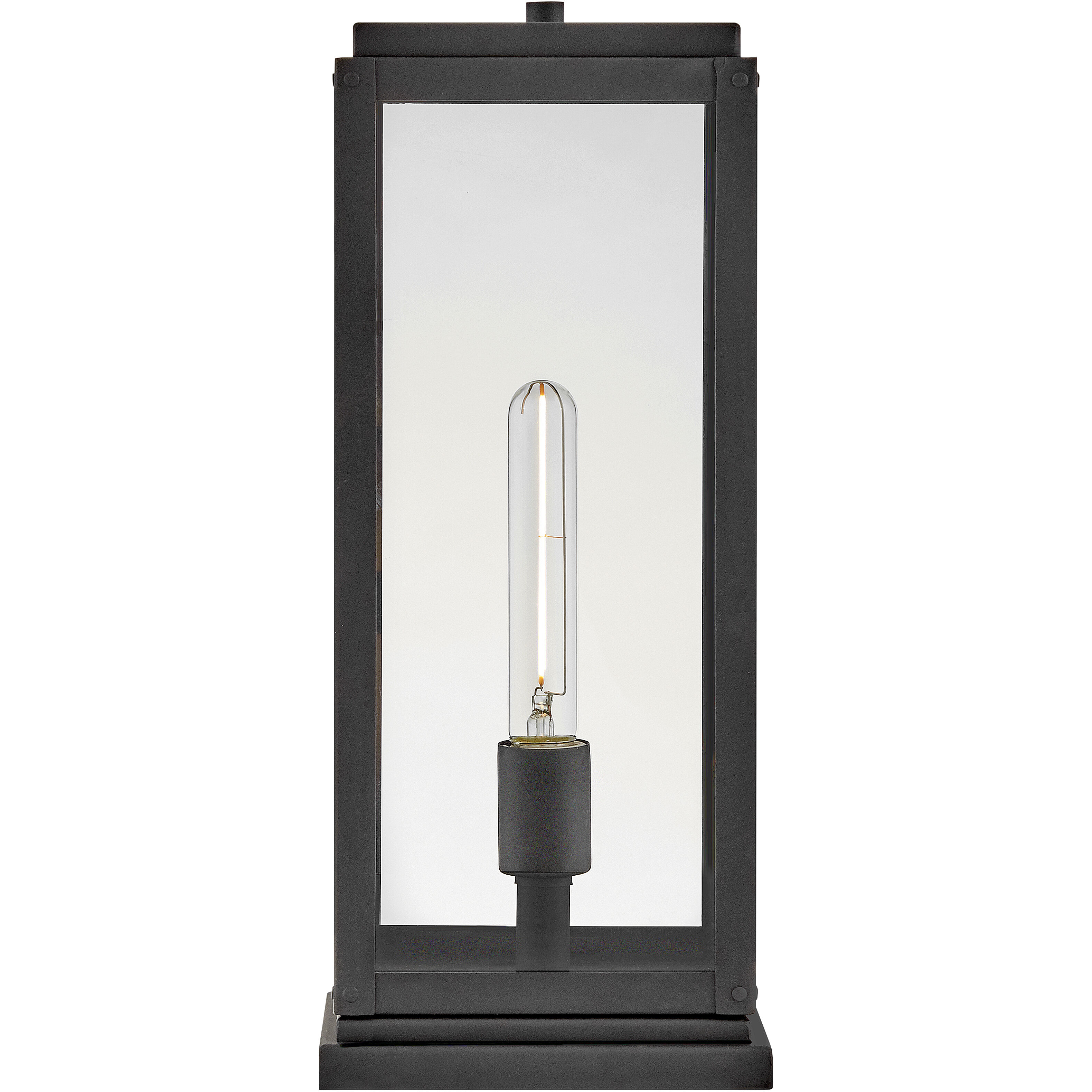 Estate Series Max 1 Light 17 inch Black Outdoor Pier Mount