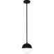 Dayana 1 Light 7 inch Matte Black Pendant Ceiling Light