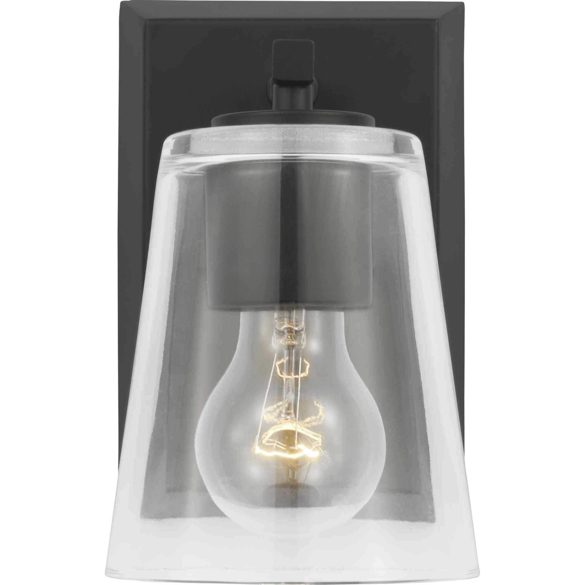Vertex 1 Light 4.75 inch Matte Black Bath Light Wall Light
