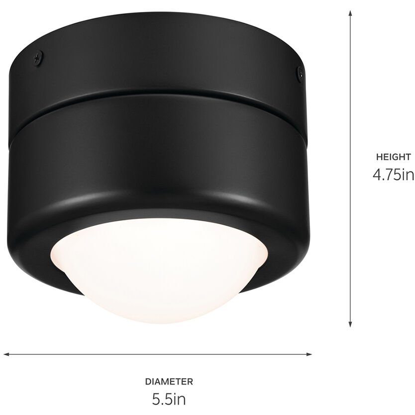 Tibbi LED 5.5 inch Black Flush Mount Ceiling Light