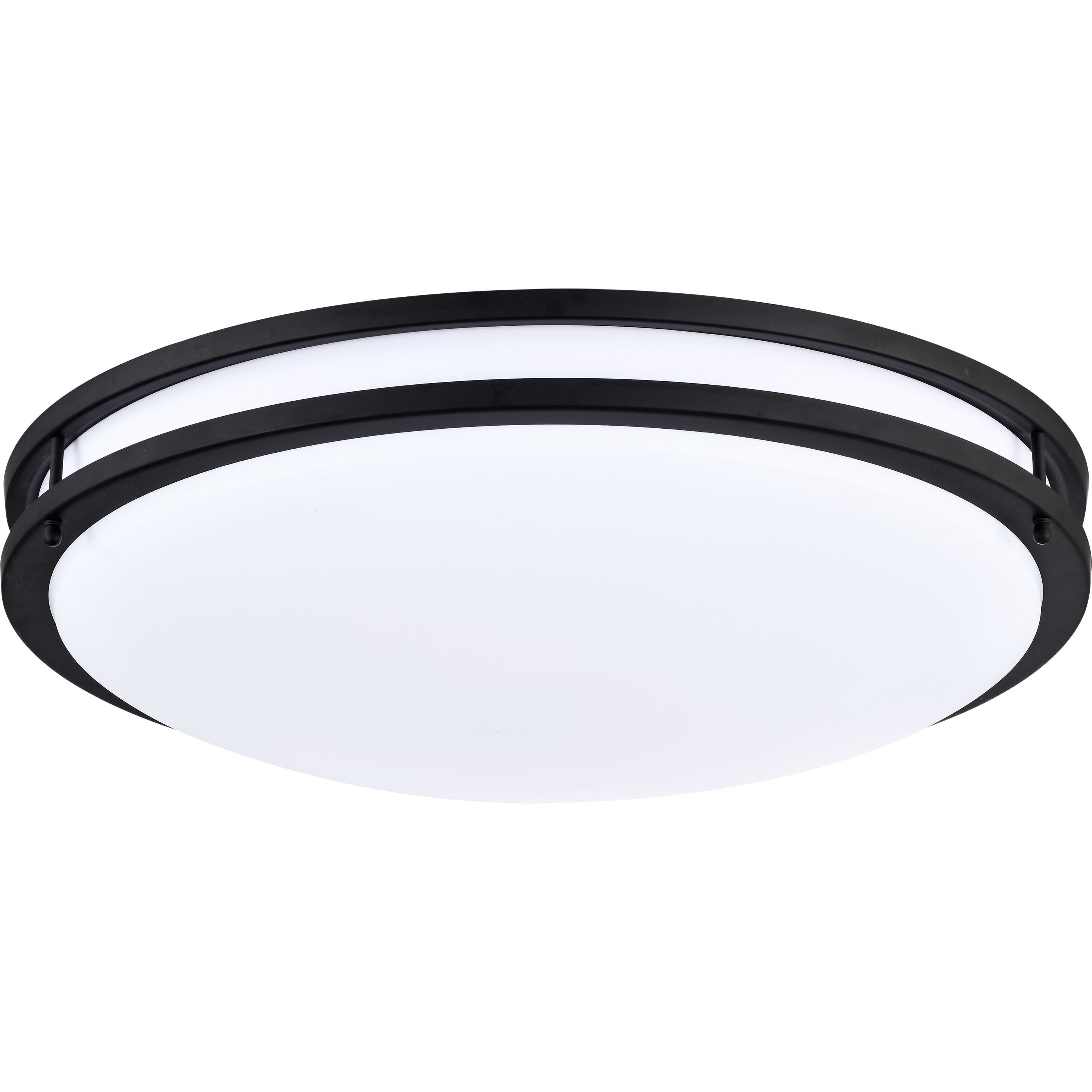 Glamour LED 24 inch Matte Black Flush Mount Ceiling Light