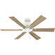 Gilrock 52 inch Matte White with Light Oak/Golden Maple Blades Ceiling Fan