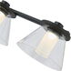 Cone LED 22 inch Black Bath Vanity Light Wall Light