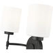 Keylee 2 Light 15.5 inch Matte Black Bathroom Vanity Light Wall Light