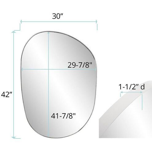 Klein 42 X 30 inch Matte White Mirror