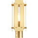 Utrecht 1 Light 16 inch Satin Brass Outdoor Post Top Lantern