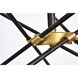 Axel 10 Light 27 inch Black and Brass Chandelier Ceiling Light