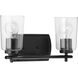 Adley 2 Light 14 inch Matte Black Bath Vanity Wall Light