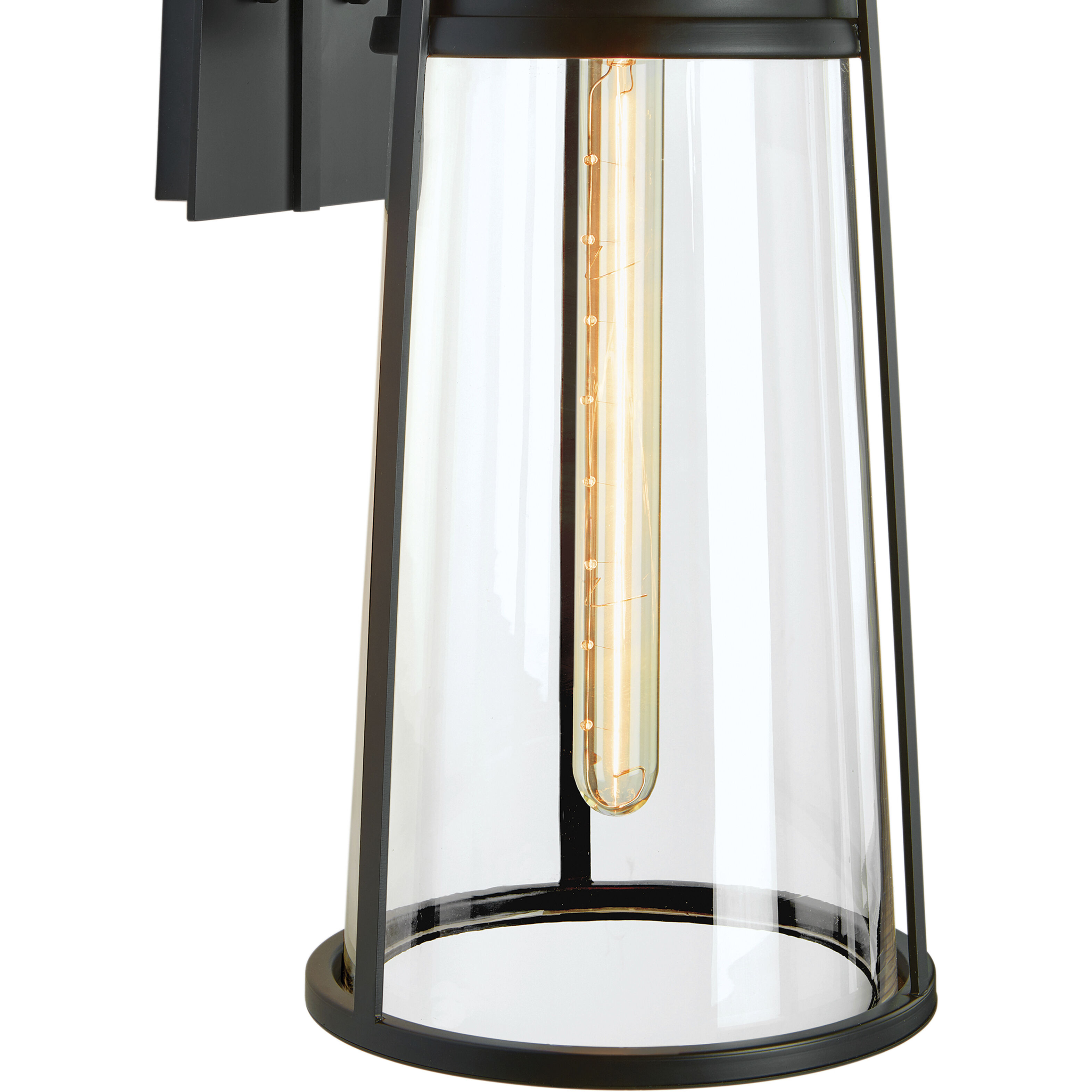 Cone 1 Light 12.75 inch Matte Black Outdoor Wall Sconce