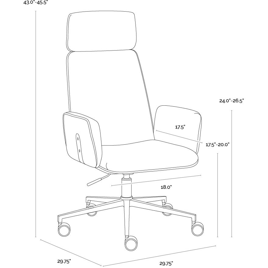 Kalev Chacha Cream Office Chair