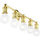 Lansdale 5 Light 34 inch Polished Brass Vanity Sconce Wall Light, Large