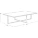 Cowell 64 X 38 inch White / Antique Brass Coffee Table
