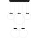 Hoops LED 8 inch Black Chandelier Ceiling Light