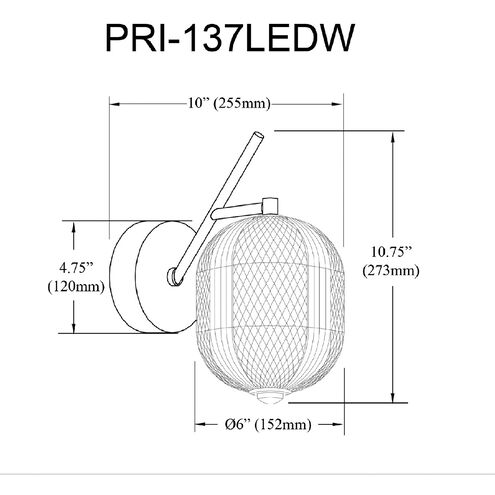 Peri Wall Sconce Wall Light in Matte Black