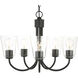 Miles 5 Light 21 inch Midnight Black Chandelier Ceiling Light