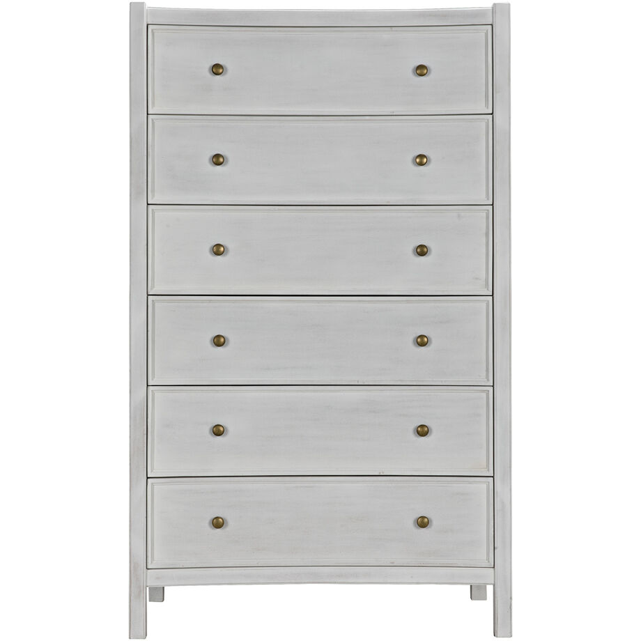 Hampton White Wash Dresser, Tall Boy