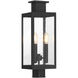 Ascott 3 Light 18.75 inch Black Outdoor Post Lantern