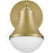 Haddie LED 7.25 inch Lacquered Brass Bath Light Wall Light
