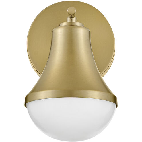 Haddie LED 7.25 inch Lacquered Brass Bath Light Wall Light