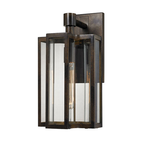Greenock Ln 1 Light 16 inch Hazelnut Bronze with Clear Outdoor Wall Sconce