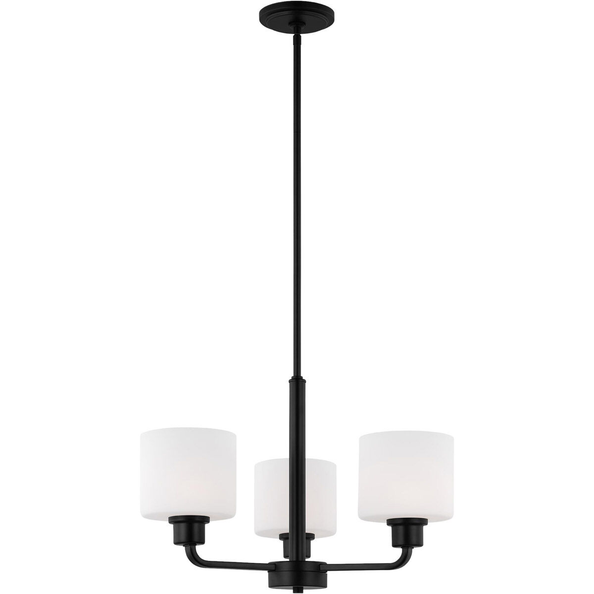 Canfield LED 19.63 inch Midnight Black Chandelier Ceiling Light