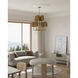 Alora Mood Plisse 8 Light 30 inch Aged Gold Chandelier Ceiling Light