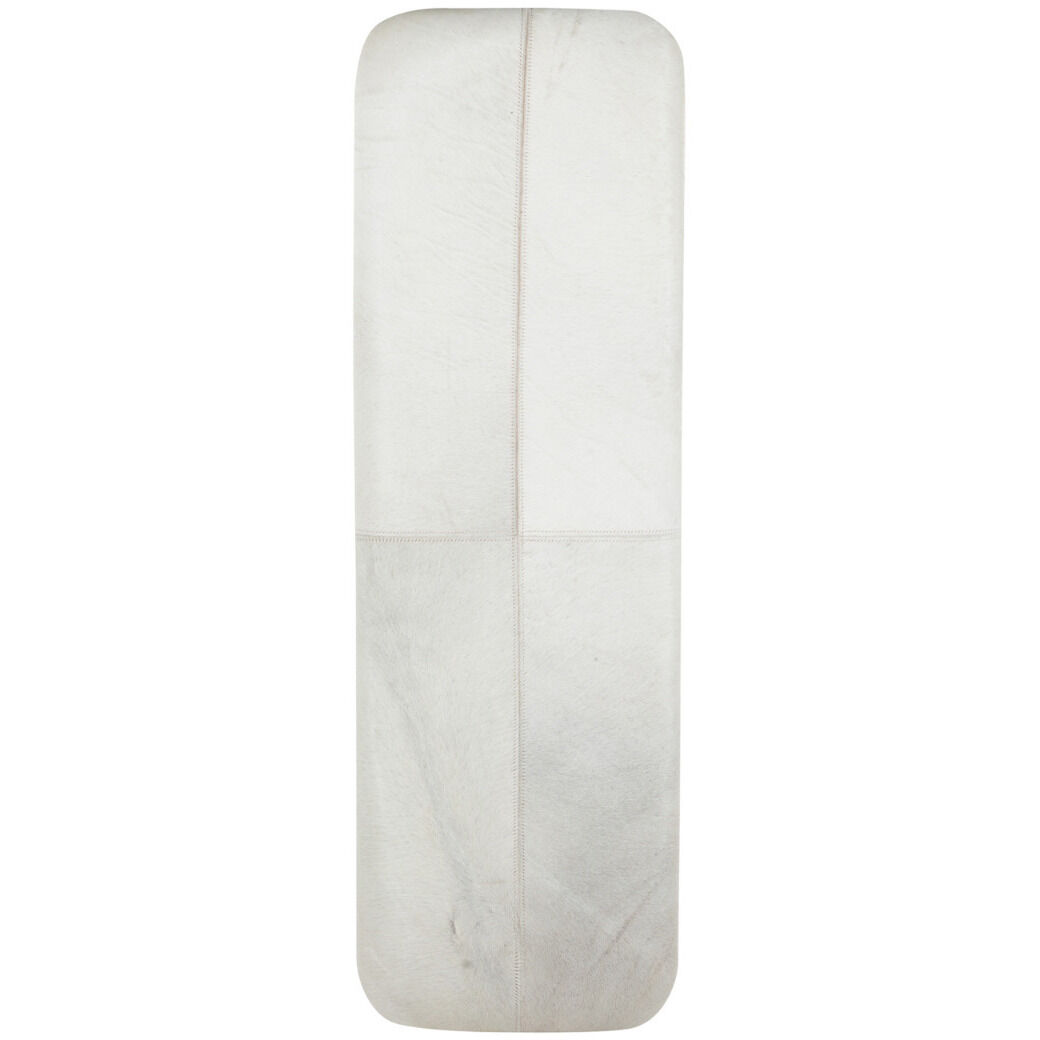 Orson Natural Ivory Hide / Antique Dark Bronze Bench