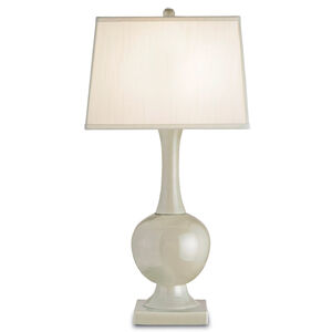 Downton 32 inch 150 watt Pale Celadon Crackle Table Lamp Portable Light