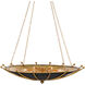 Fontaine 6 Light 40.5 inch Antique Gold Leaf/Satin Black Chandelier Ceiling Light