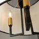 Coco LED 15.7 inch Gold and Black Semi-Flush Mount Ceiling Light