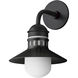 Admiralty 1 Light 14.5 inch Black Outdoor Wall Mount