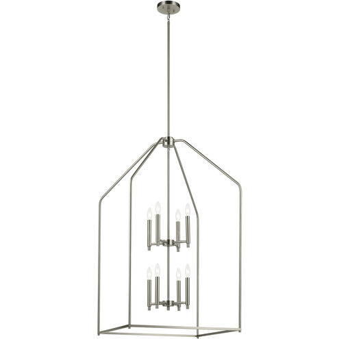 Madden 8 Light 24.25 inch Brushed Nickel Large Foyer Pendant Ceiling Light