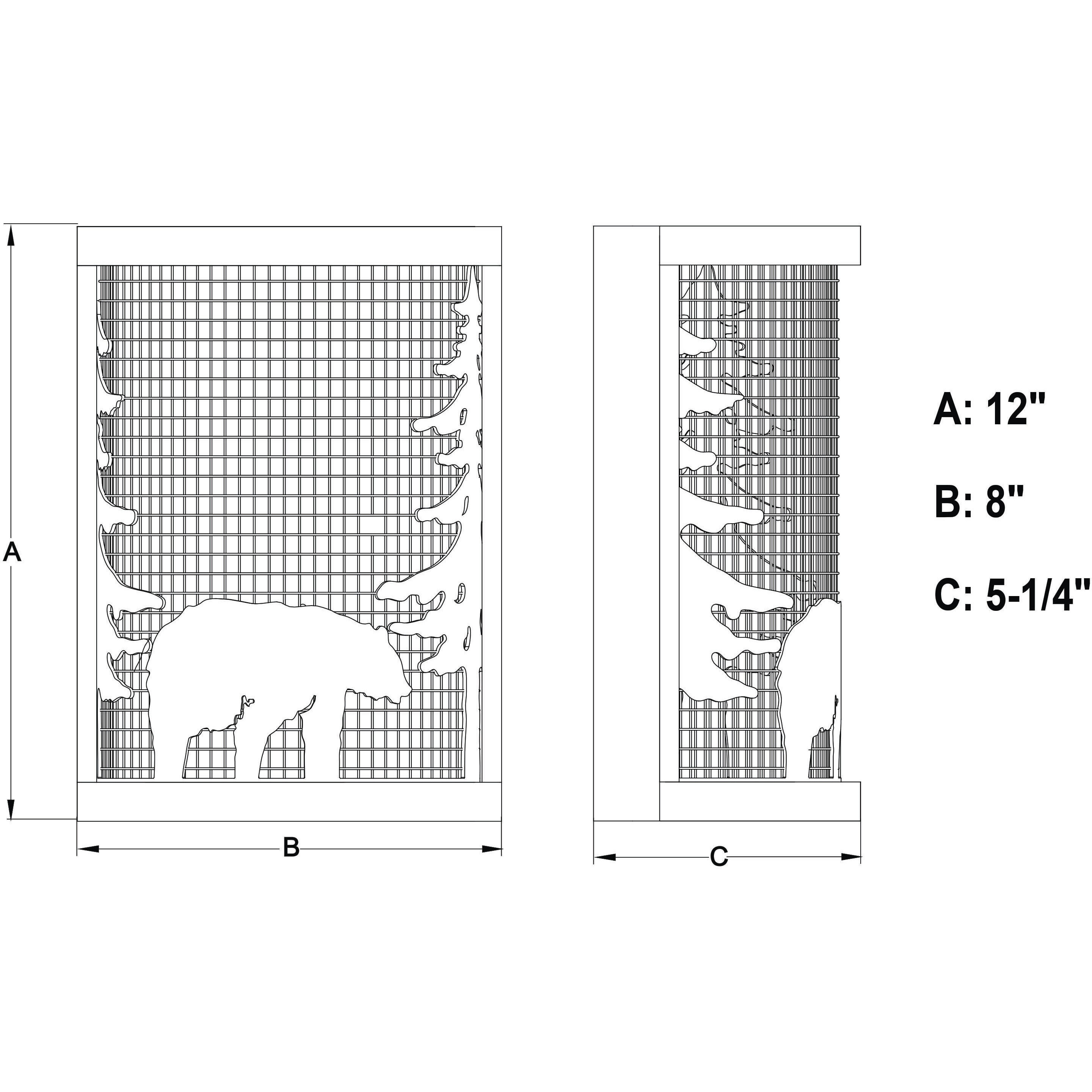 Kodiak LED 8 inch Black and Burnished Teak Wall Light