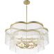 Azura 6 Light 28 inch Heirloom Brass Scalloped Pendant Ceiling Light