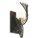 Flow 1 Light 4.5 inch Matte Black and French Gold Right Sconce Wall Light in Matte Black/French Gold